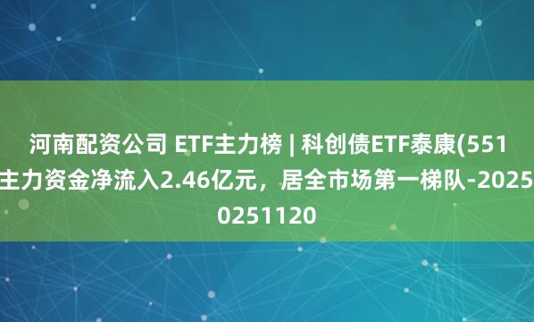 河南配资公司 ETF主力榜 | 科创债ETF泰康(551580)主力资金净流入2.46亿元，居全市场第一梯队-20251120